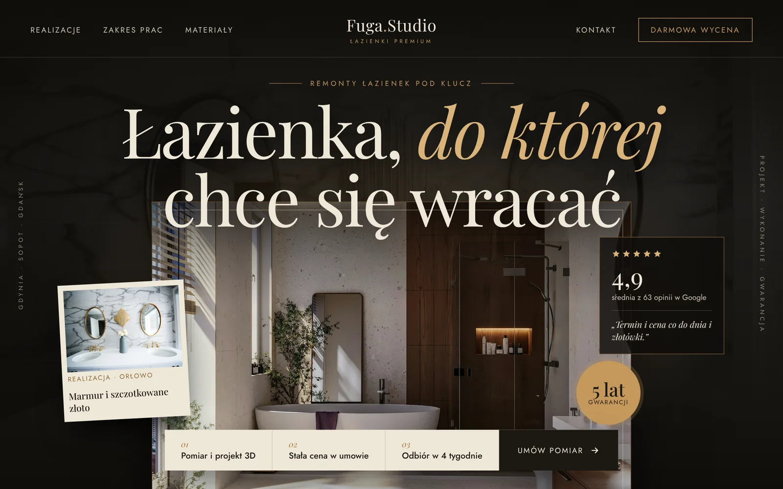 Remonty łazienek: strona w wersji na komputer